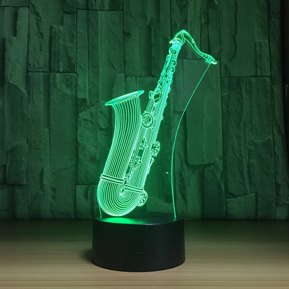 2018 new saxophone 3d night light smart home lamp energy-saving led | Лампы и освещение