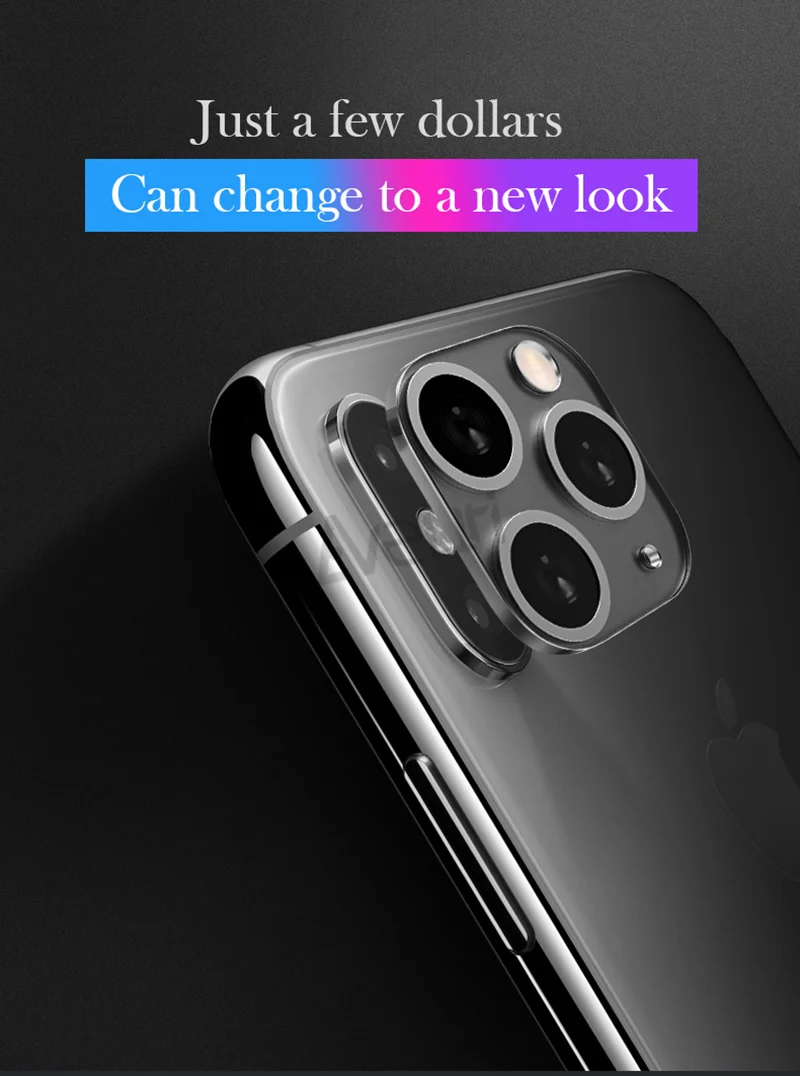 Роскошная наклейка, объектив камеры, сменная секундная стрелка для iPhone X XS MAX, Защитное стекло для iPhone 11 Pro Max, наклейка, поддельная камера