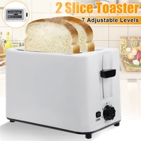 2 slices automatic fast heating bread toaster household breakfast maker stainless steel toaster oven baking cooking 700w 110v