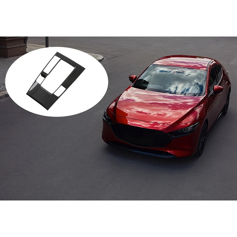 

Car ABS Carbon Fiber Interior Center Console Gear Shift Panel Cover Frame Trim Sticker for Mazda 3 Axela 2020