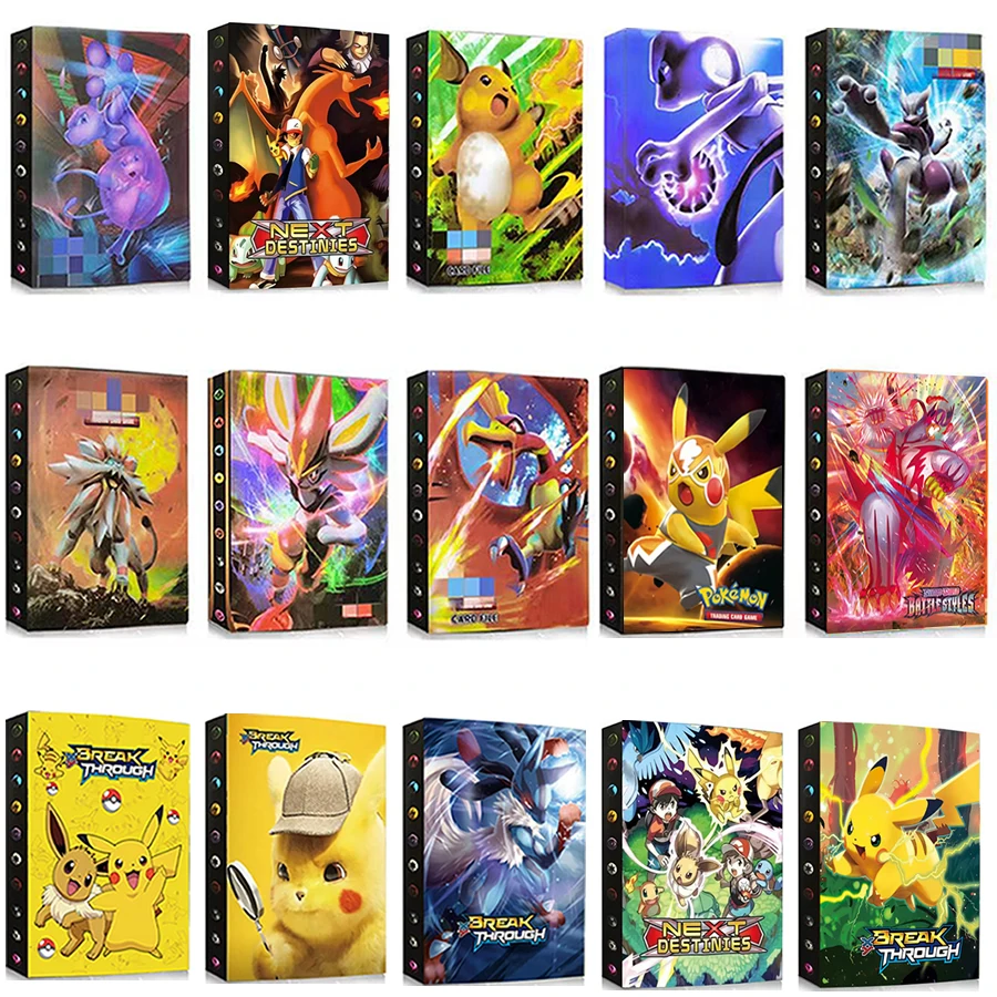 Альбом для покемонов книга игра в игру карта бока папка с загруженным списком