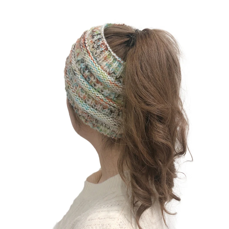 

Colored Ponytail Hair Band Cap Fashion New Will Add a New from Europe and The United States Type of Knitted Ladies 2020fxfurs