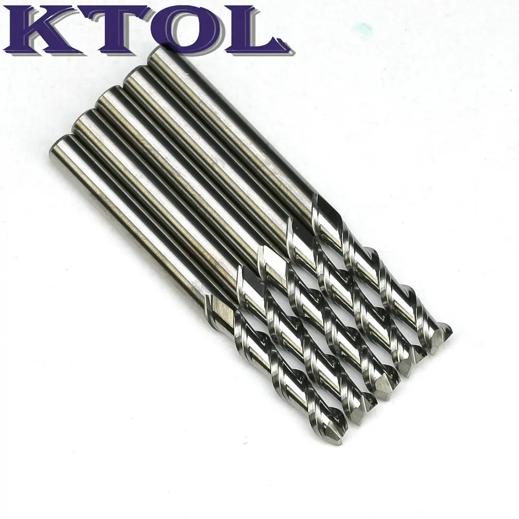 

3.175x15mm 2 Flutes Router Bits CNC Tungsten Carbide Milling Cutter Tools, Aluminum Cutter Tool Milling Slotting Engraving Bits