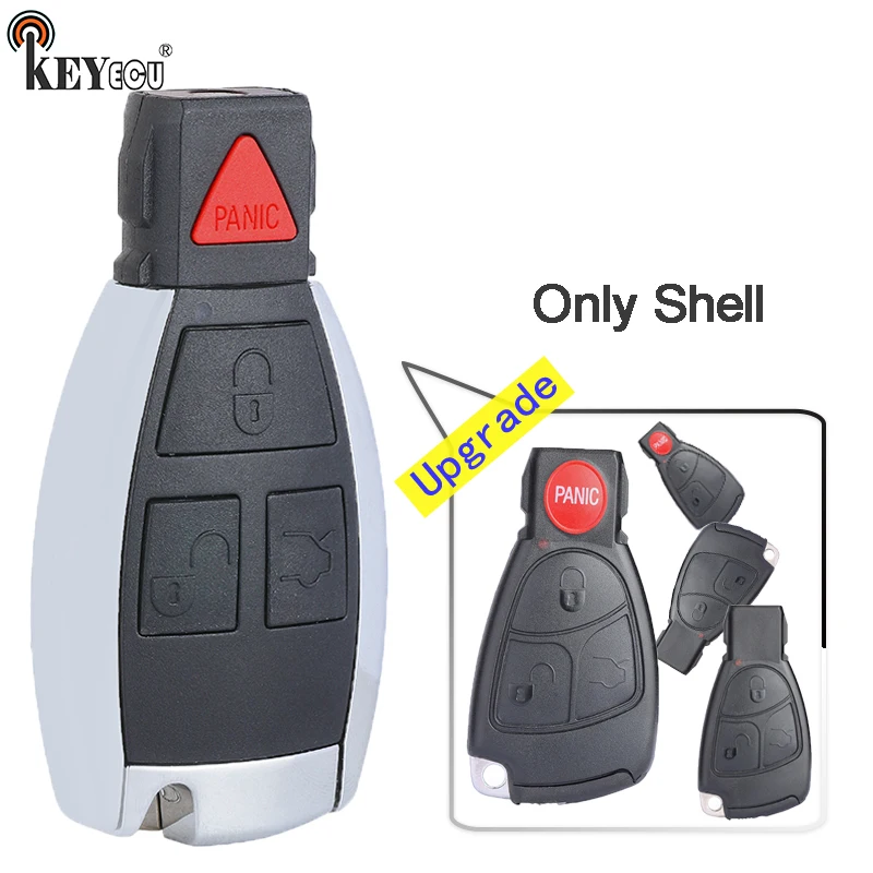 

KEYECU For MB Mercedes Benz CLS C E S W124 W202 Replacement Modified Smart 2 3 4 Button remote Key Shell Case Cover
