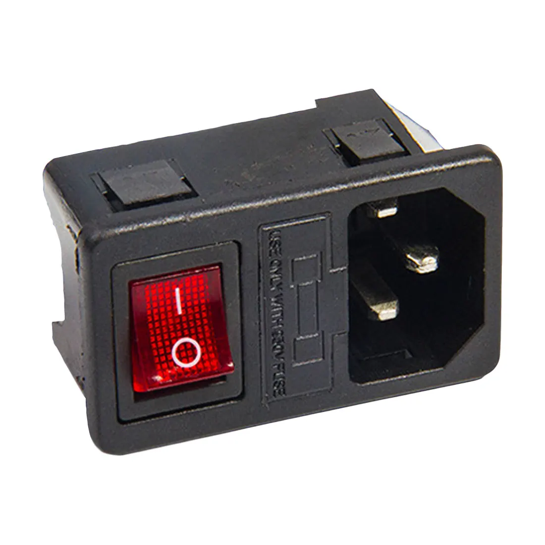 IEC 320 C14 Inlet Power Socket Fuse Switch Power socket red light power rocker switch connector plug power socket