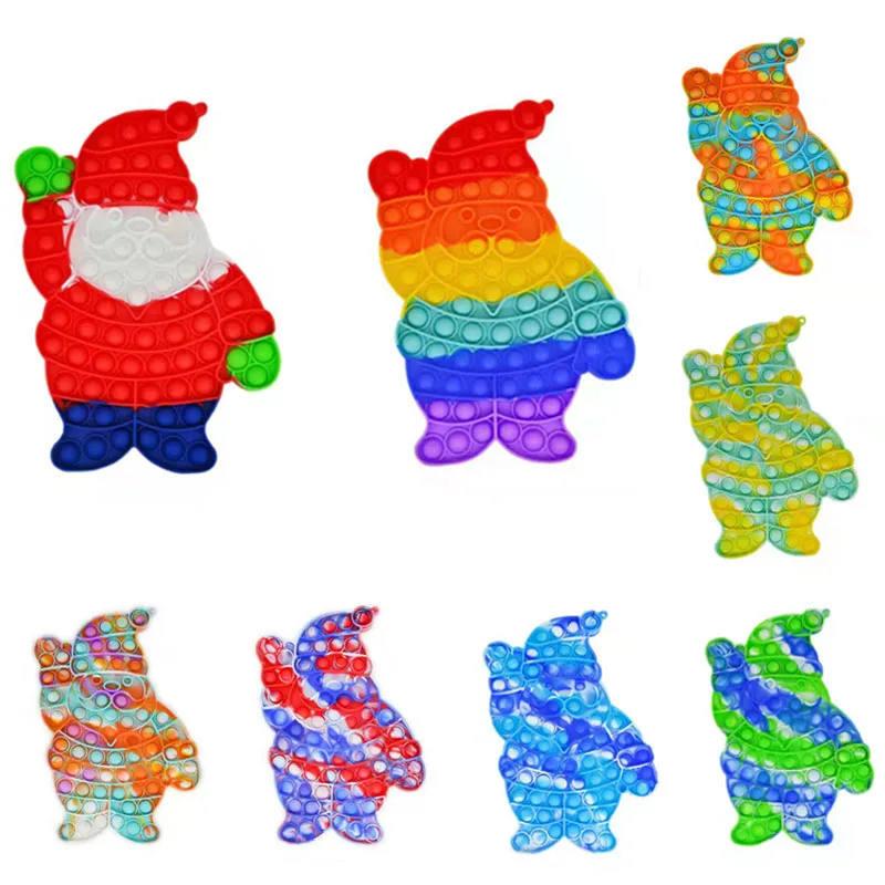 

Игрушки-антистресс, цветной подарочный набор серии «Санта» для взрослых и детей, сжимаемые игрушки для снятия стресса