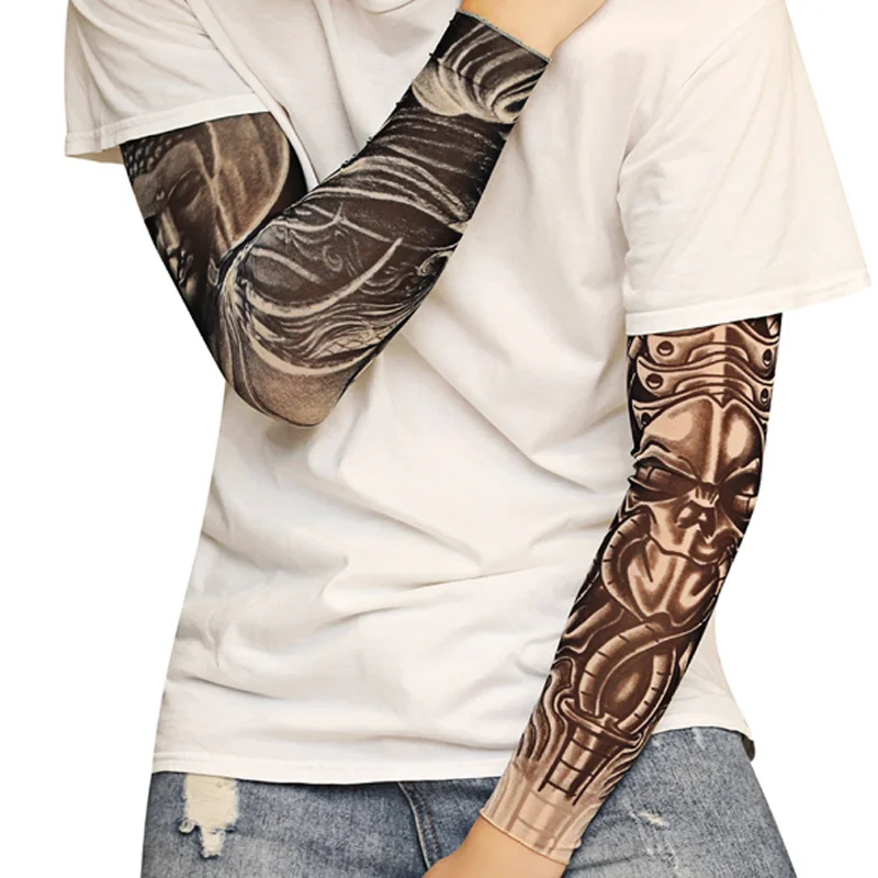 1 шт. велосипедные спортивные рукава с татуировкой крутые защитой от УФ-излучения