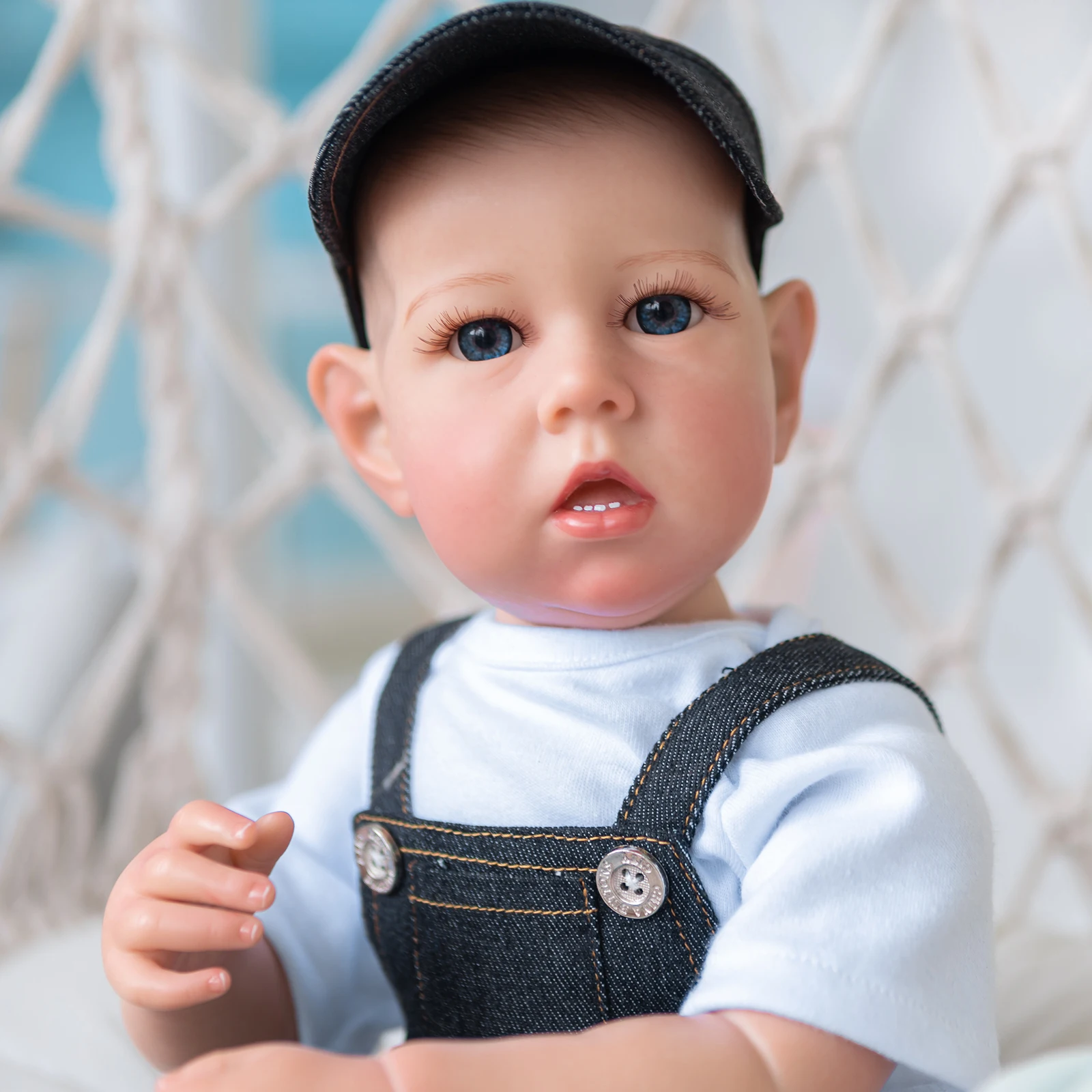 50 см Reborn Для мальчиков ясельного возраста куклы Лиам Handdetailed картина с жилками
