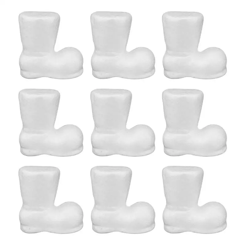 

10pcs Styrofoam Solid Christmas Ornament Diy Foam Christmas Boot Preschool Education Crafts Photography Props Christmas Supplies