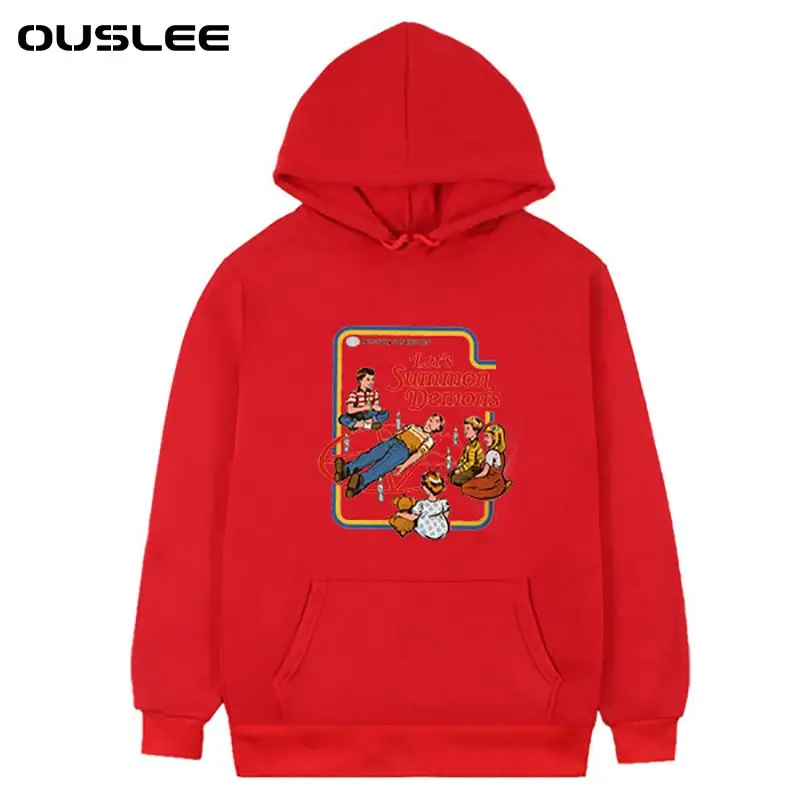 

OUSLEE Unisex Hoodies Death Scary Evil Hip Hop Long Sleeve Streetwear Hoodies Men Gothic Sweatshirt Vintage Hoodie Clothes