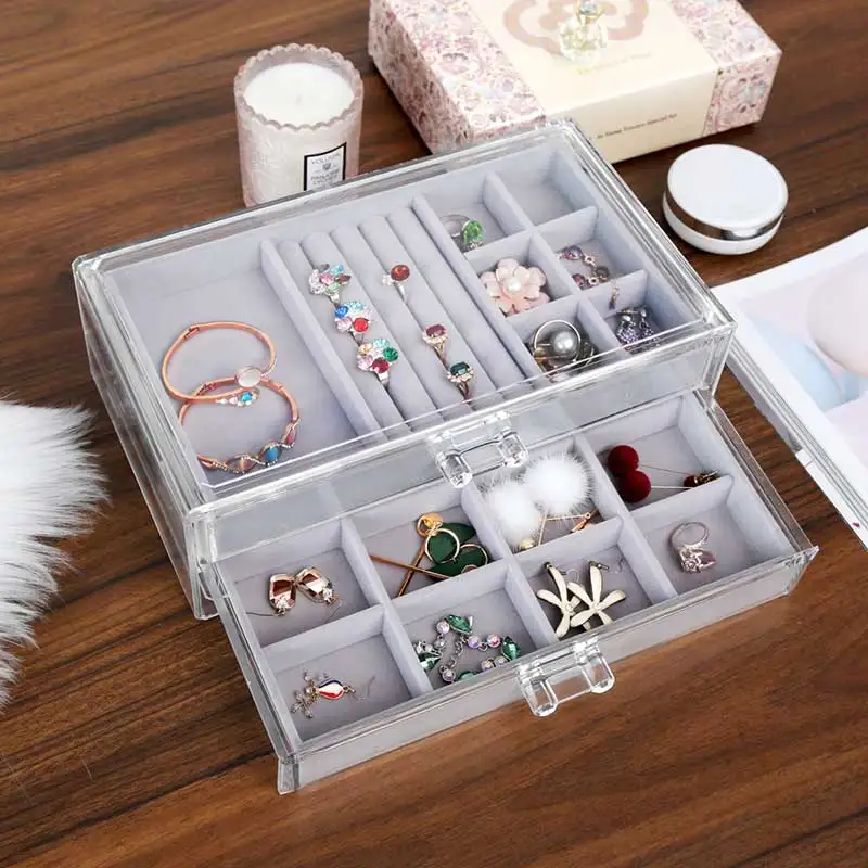 Ящик DIY для хранения ювелирных изделий лоток кольцо подарочная коробка для браслета ювелирные изделия Органайзер держатель серьги небольшой размер подходит для большинства помещений