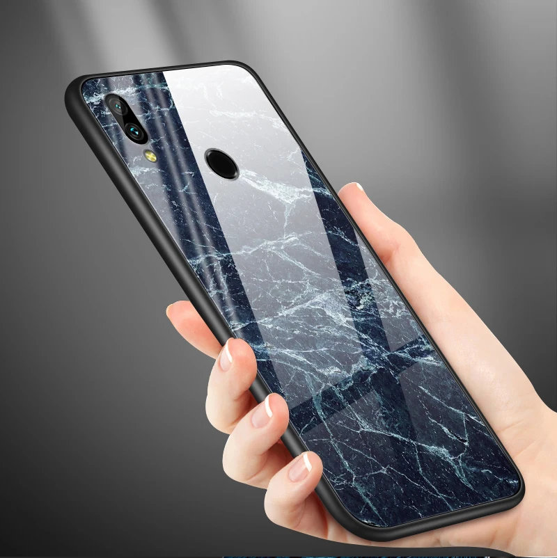 Чехол из закаленного стекла для Huawei Honor 6X 7X 7A 7C 8A 8X 9Lite модная задняя крышка Y6 Y9 2018