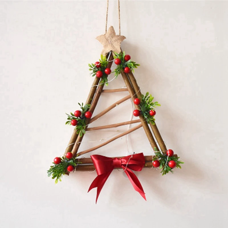 

1 Pcs Xmas Frosted Berry Wreath & 1 Set Christmas Wreath Door Window Decoration with Bow Pine Cones