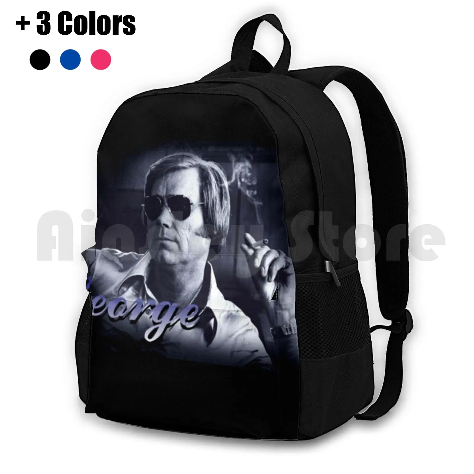 

George Tribute Outdoor Hiking Backpack Waterproof Camping Travel George Jones Jorge Country Western Music Singer Crooner
