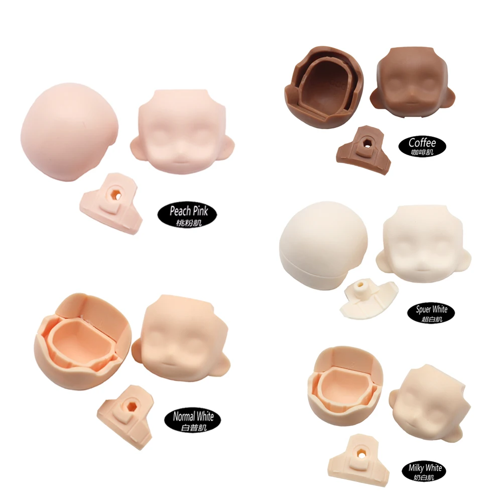 

OB11 Doll Head (Including Face/Face Support/Back of Head) and Body Fit Obitsu11,GSC,DOD Dolls and 1/12 BJD Dolls Toy Accessories