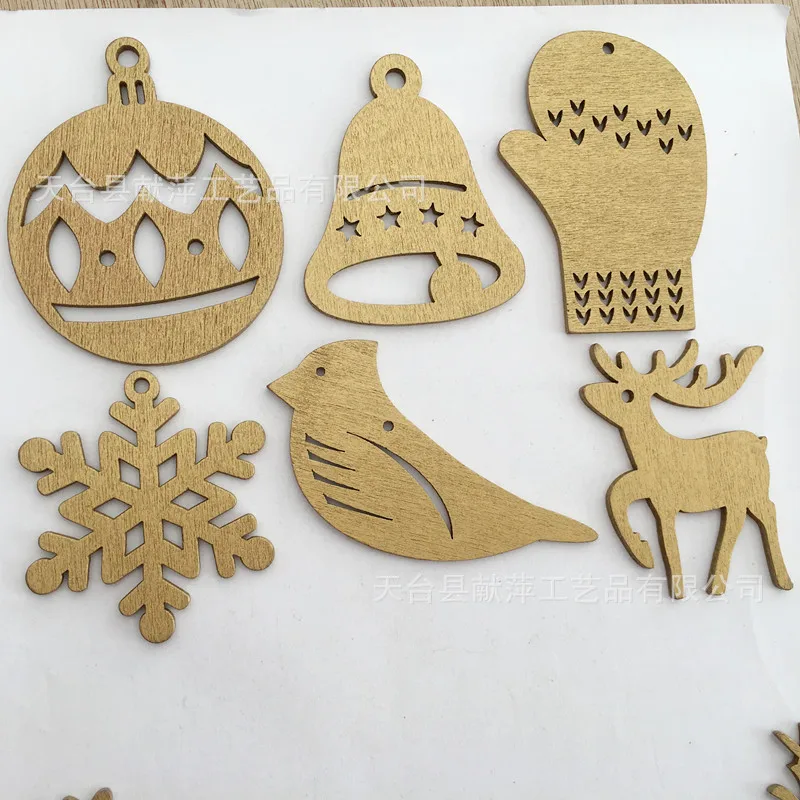 14 видов стилей для украшения рождественской елки 1 шт. деревянные креативные