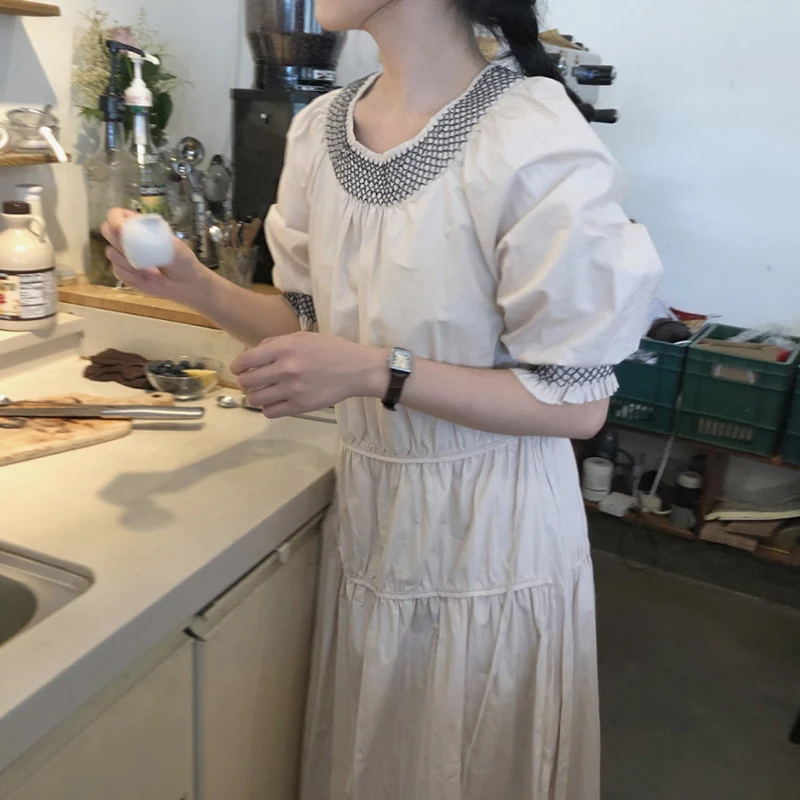 Женское винтажное платье макси [EWQ] свободное тонкое элегантное популярного