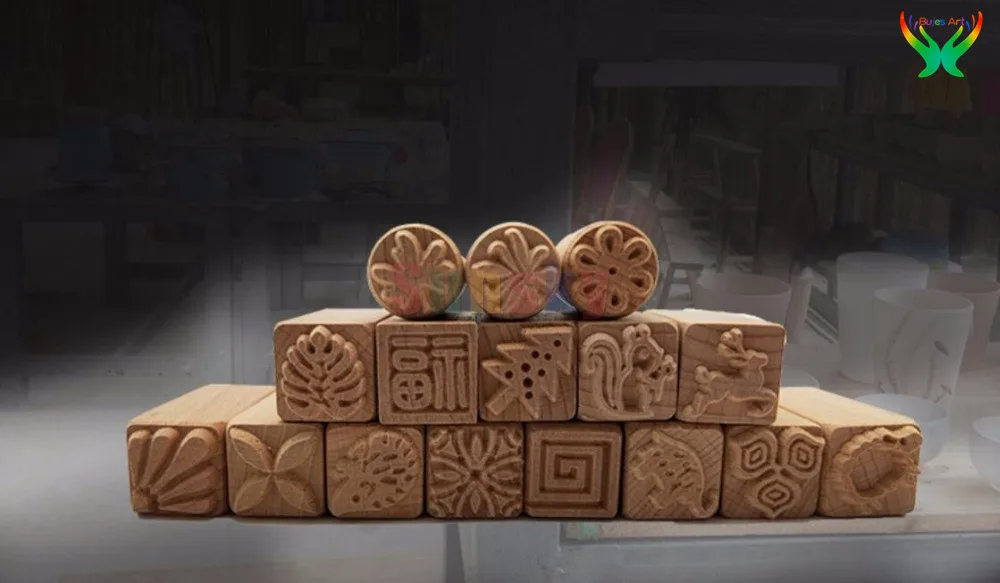 Керамический инструмент 16 шт./компл. печать на деревянной текстуре креативный