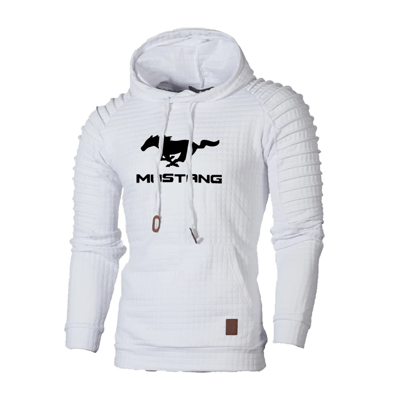 

NEW High Quality Cotton Spring Autumn Men Sweatshirt Mustang Car Logo Printing Fashion Casual Men pullover Male clothes