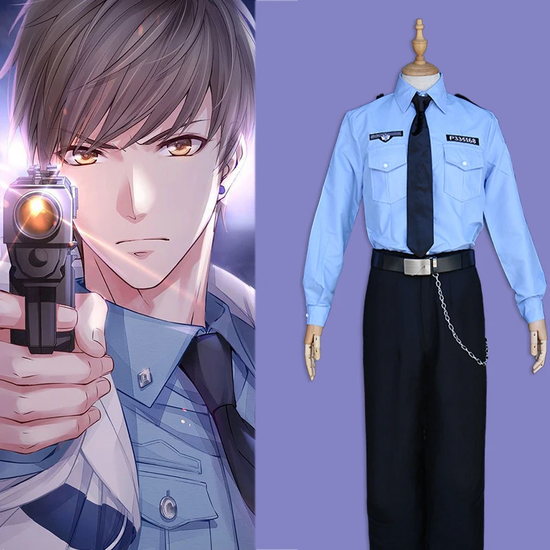 Мужской Костюм полицейской формы Gavin костюм для ролевых игр аниме полицейский