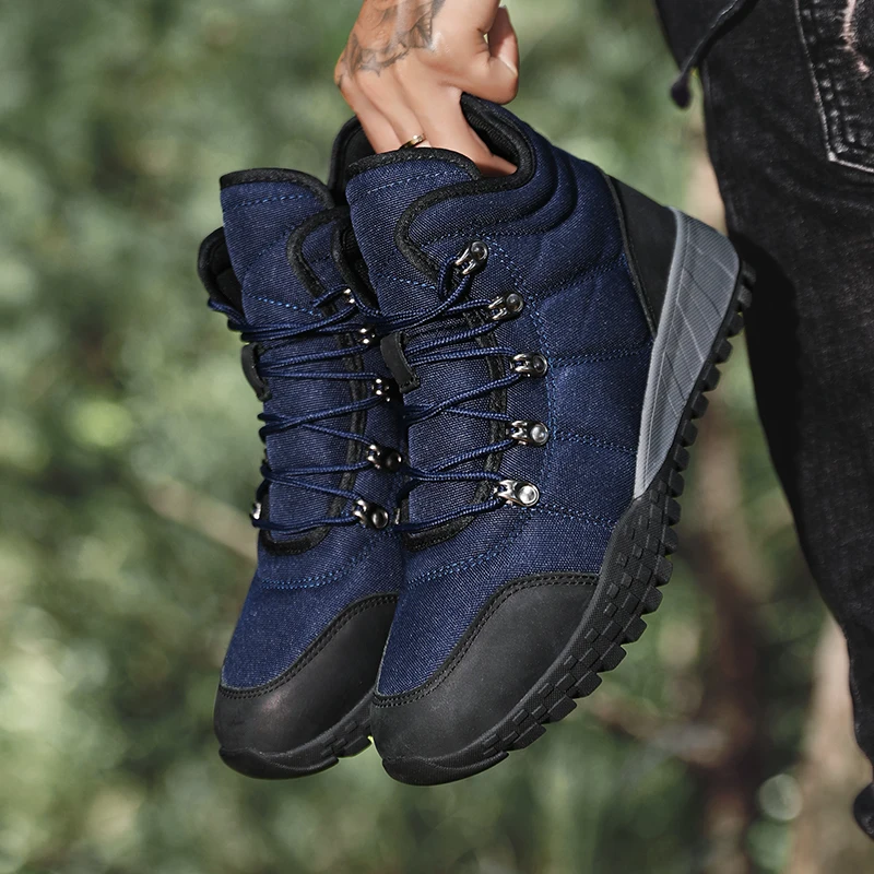 Мужские ботинки до щиколотки Осенние водонепроницаемые для улицы походов зимы