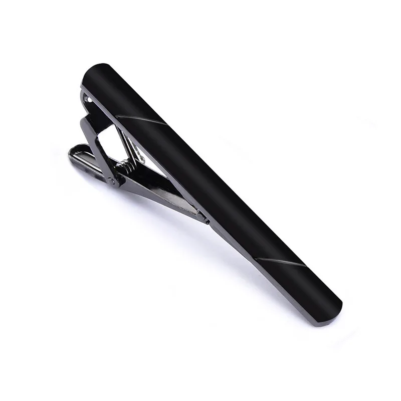 

High Quality Tie Clip for Men Metal Gold Tone Simple Tie Bar Clasp Practical Black Navy Blue Necktie Clasp Copper Tie Pin