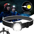 USB Перезаряжаемый переносная Рабочая Лампа COB светодиодный светильник водонепроницаемый налобный фонарь для пеших прогулок, кемпинга, ночного велоспорта, рыбалки