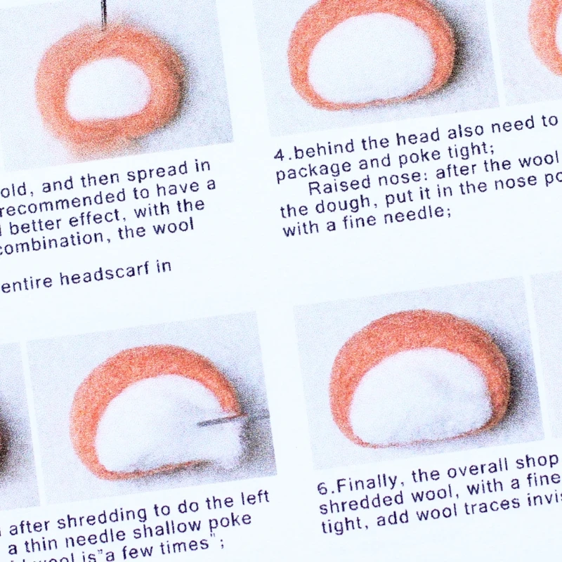 

Милые животные мультфильм шерсть кукла из фетра ручной работы DIY Незаконченный Poked ручной работы Q6PD