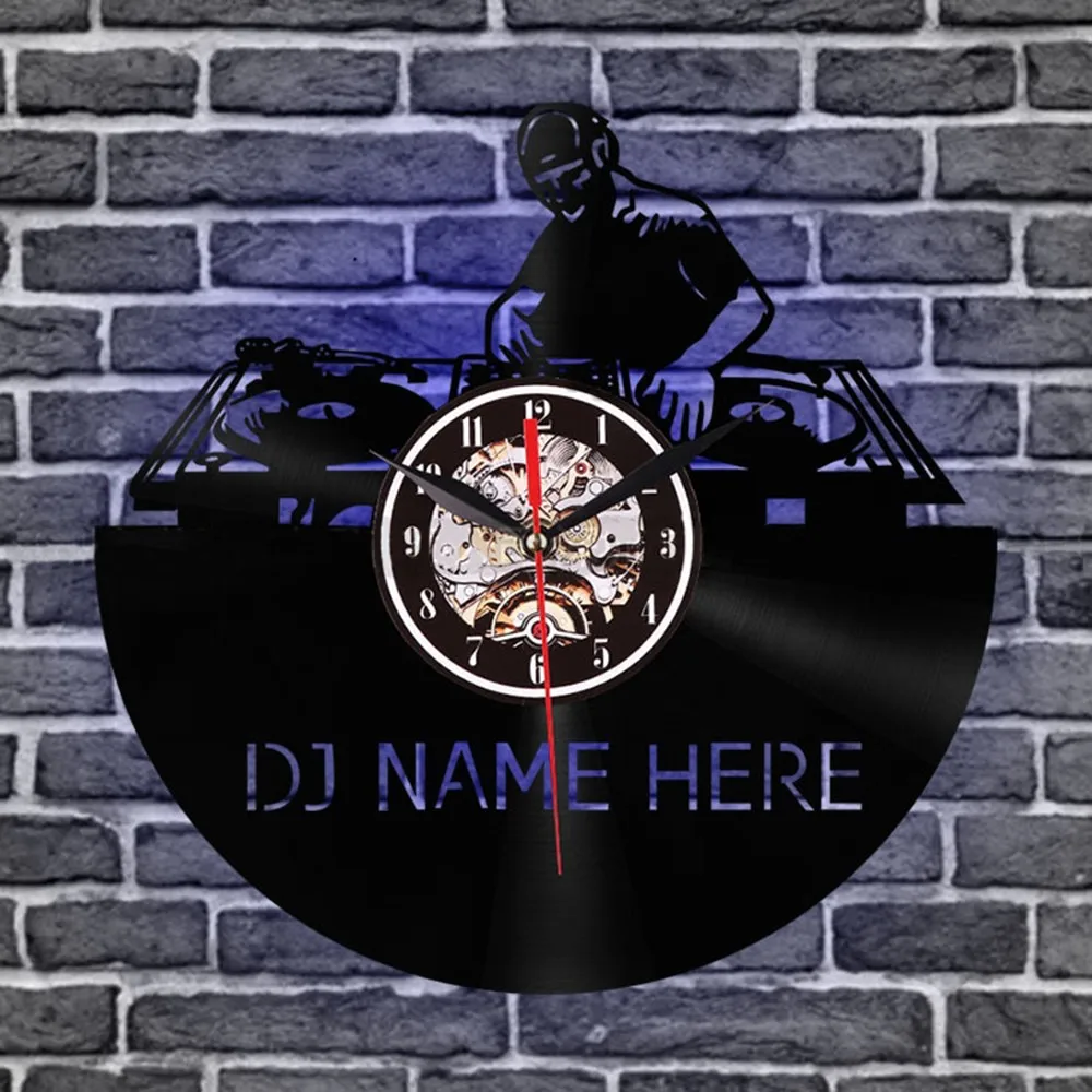 3D Ретро Настенные часы Timelike Cd Виниловая пластинка настенные современный дизайн