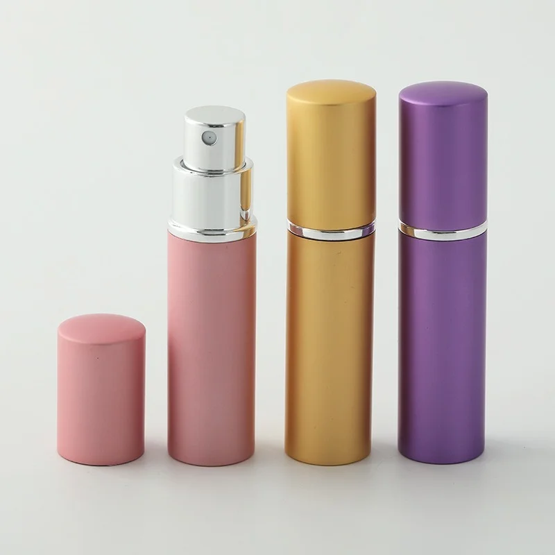 

10ml Portable Travel Glass Spray Empty Essential Oil Container Perfume Spray Bottle Sample Cosmetic Metal Perfume Atomizer Mini