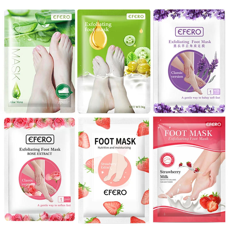 

6 упаковок отбеливающая маска для ног EFERO для удаления омертвевшей кожи педикюрные носки ОТШЕЛУШИВАЮЩИЙ ПИЛИНГ для ног упаковка Увлажняющи...