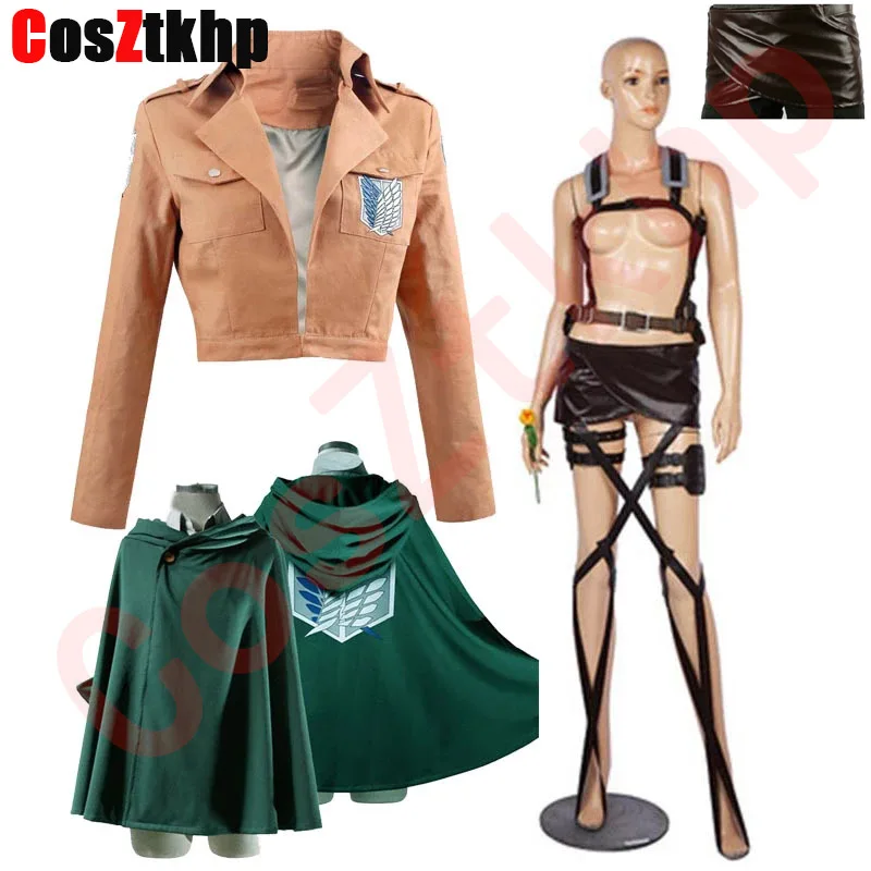 

2021 Anime Hoodie Attack on Titan Cloak Shingeki no Kyojin Scouting Legion Cosplay Costume anime cosplay green Cape mens clothes
