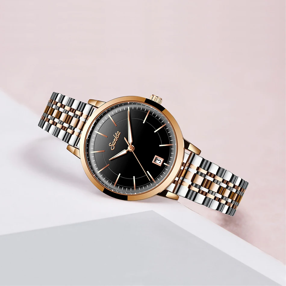 Часы SUNKTA женские водонепроницаемые роскошные брендовые наручные с браслетом из