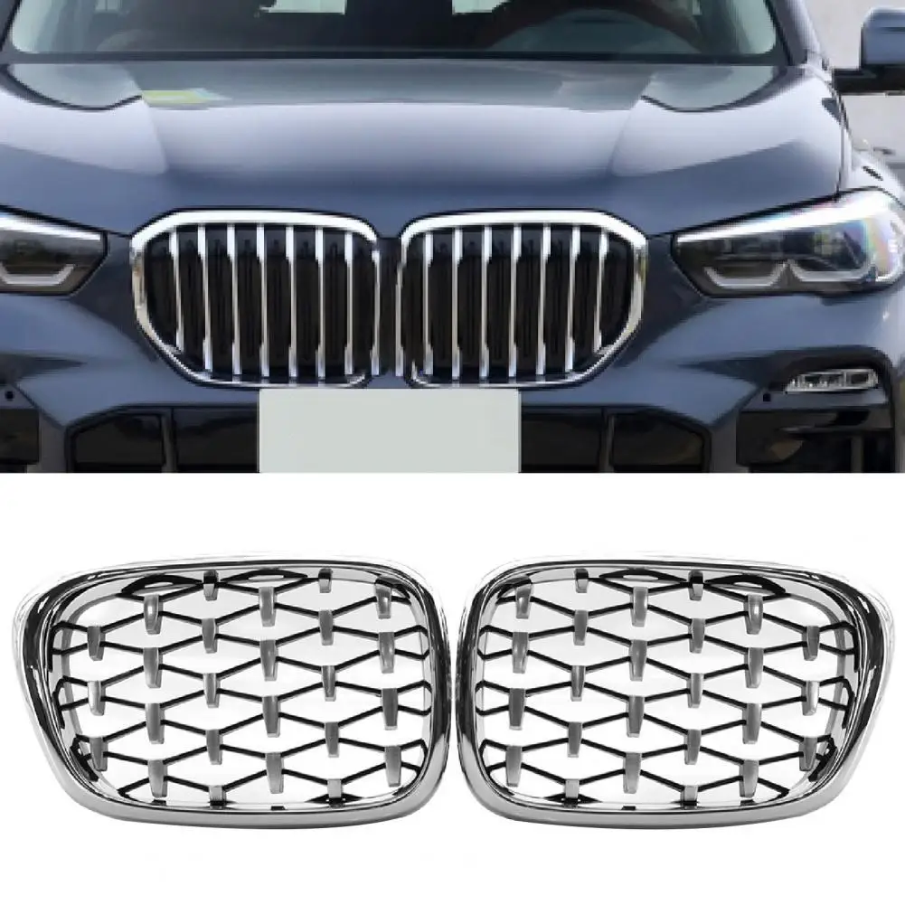 

50% Hot Sales!!! 1Pair Car Grilles Electroplated ABS Front Kidney Grills 51137005837 51137005838 for BMW 5 Series E39 99-03