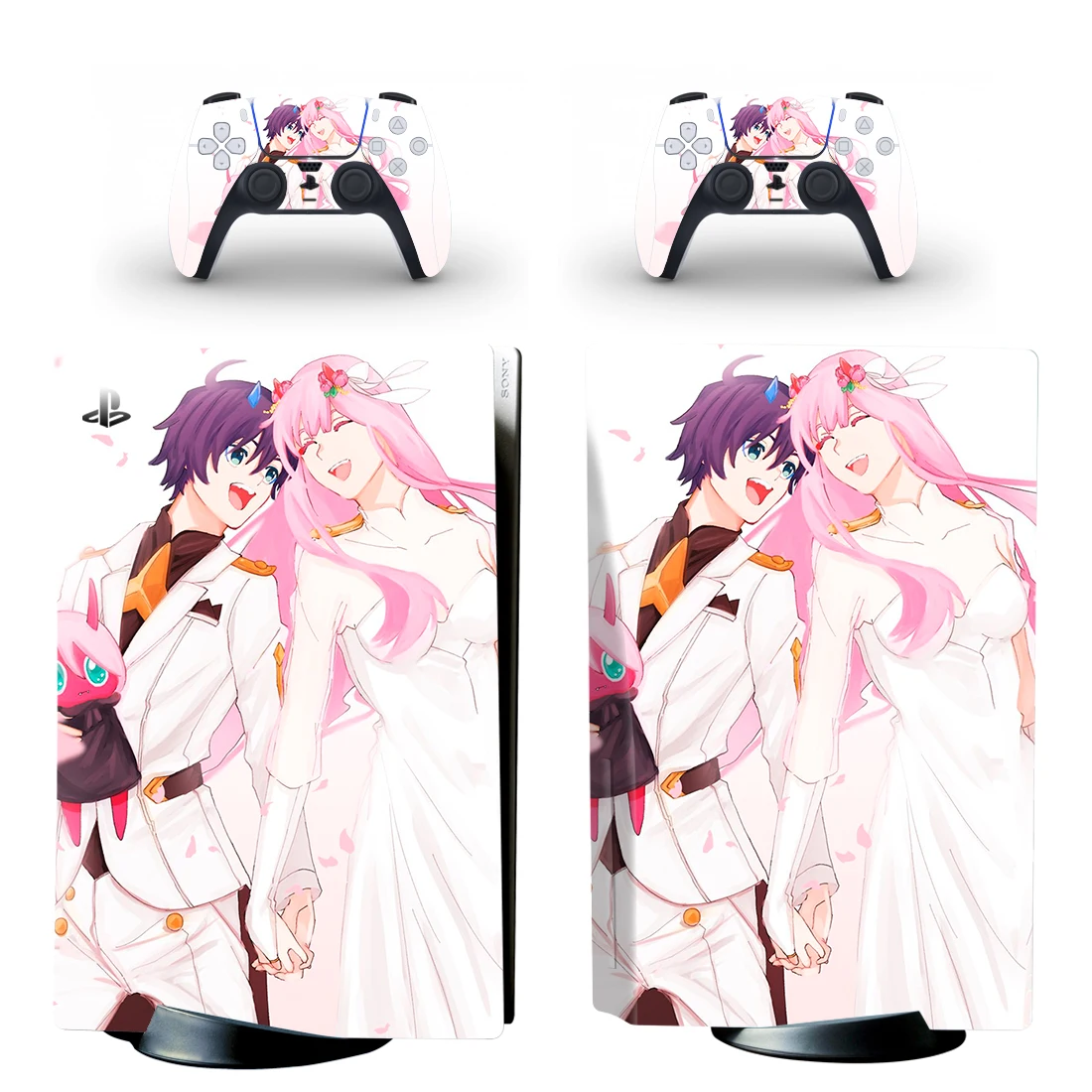 Дорогой в FRANXX PS5 Стандартный диск Наклейка Обложка для консоли PlayStation 5 и 2