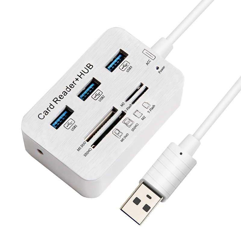 

iMice USB HUB 3.0 Multi USB 3.0 HUB Splitter 3 Ports Card Reader Multi USB Hub Super Speed Micro Hab for Computer Accessories
