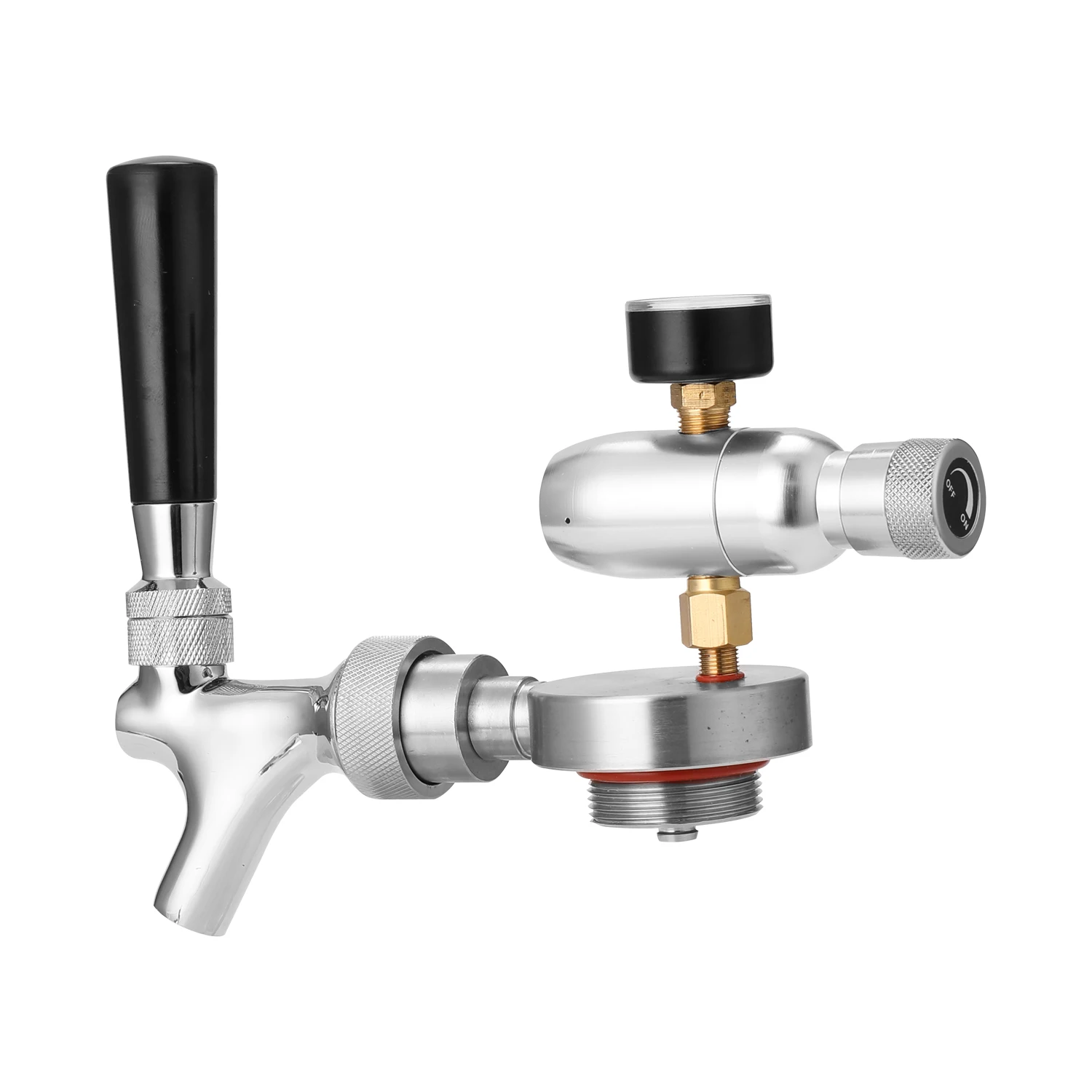 Мини пивное копье из нержавеющей стали с регулируемым краном CO2 инжектором для 2L