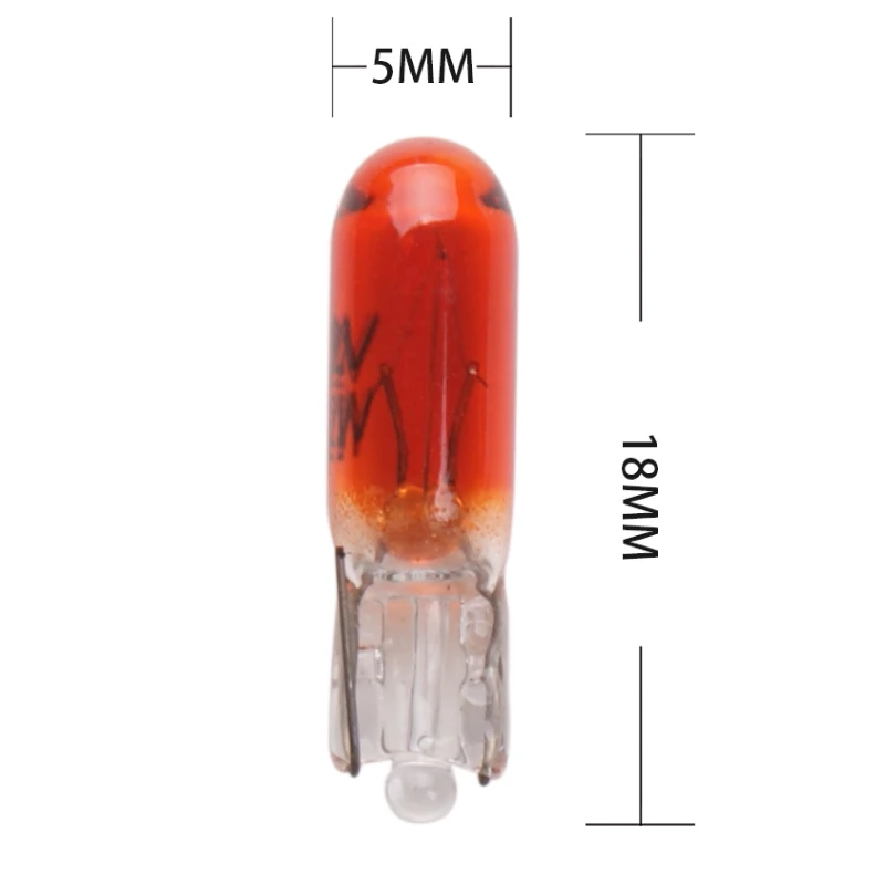 

Blue/red/amber/yellow 10/20pcs W2W T5 12v 1.2w car halogen lamp instrument lights Dashboard bulb auto interior light Car Styling