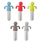 Ситечко для заваривания чая в форме маленького человека, силиконовый фильтр для заваривания, чайных пакетиков, чайной чашки, фильтр для кофе с листьями, кухонные принадлежности