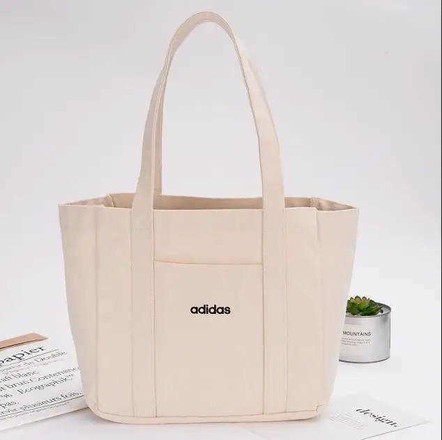 with logo Экологический Холст Tote белые Сумочки Tote сумки многоразовые хлопковые продуктовые сумки высокой емкости для покупок толстые мини-сумки - Цвет: with logo