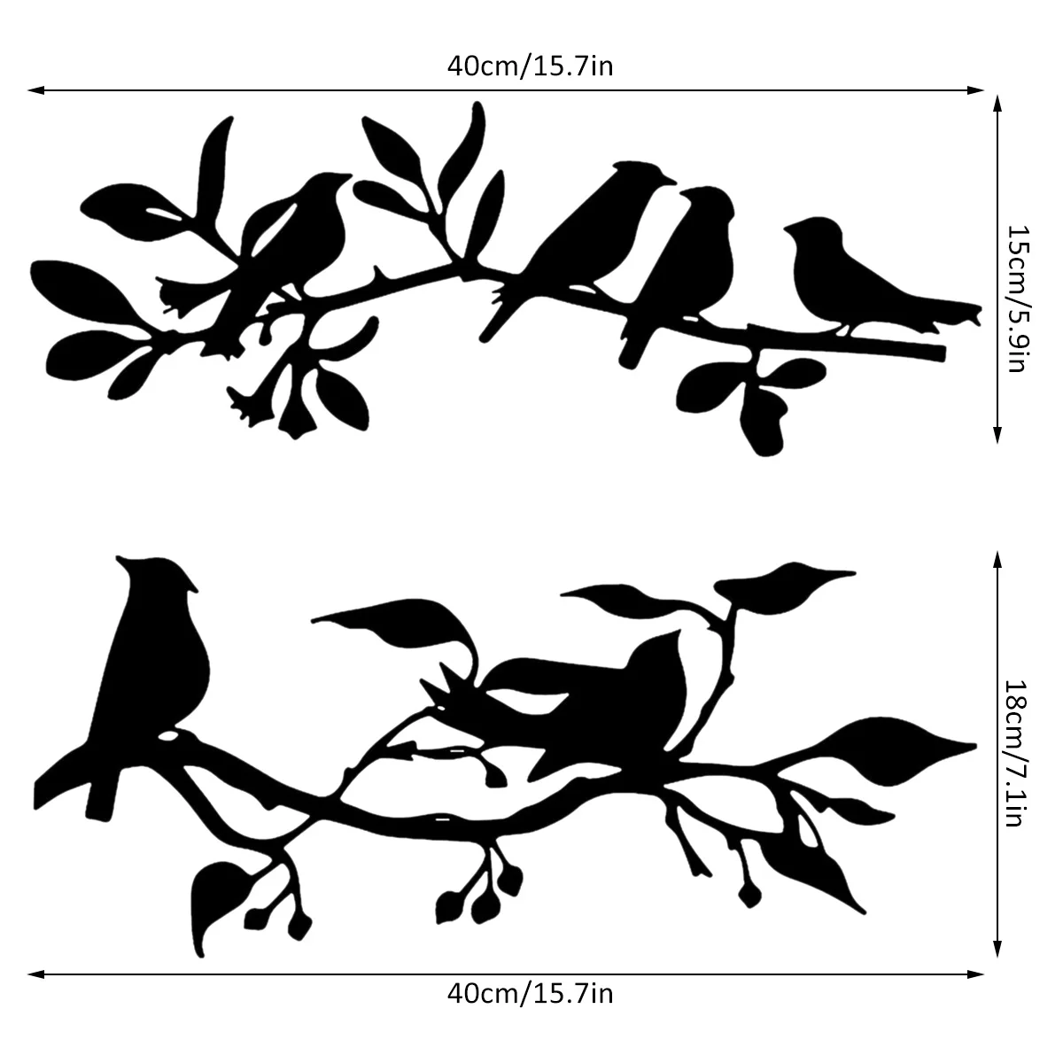 2 шт. металлические наклейки на стену | Дом и сад