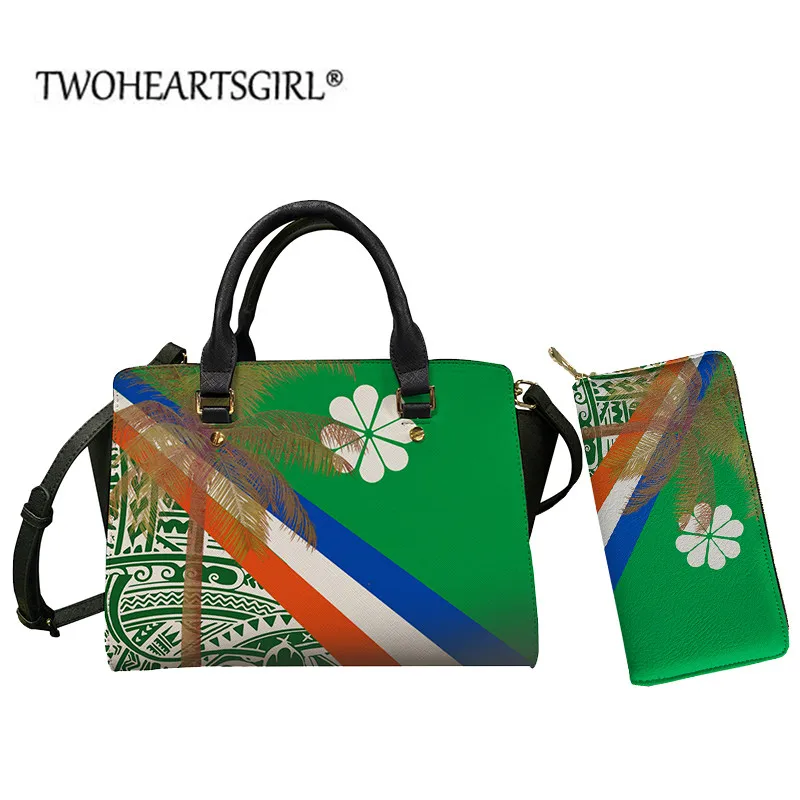 

Женский кожаный кошелек с верхней ручкой, сумка через плечо с узором из пальмового дерева, атолла ачиджалеина, Маршалловы Острова, полинези...