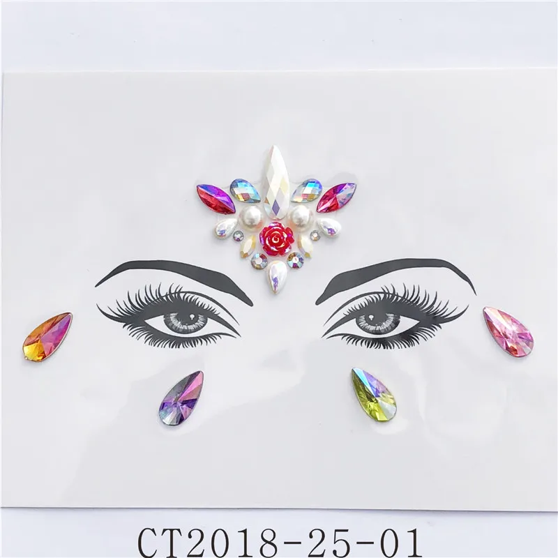Зарубежные художественные стразы наклейка для лица дрель карандаш бровей сделай