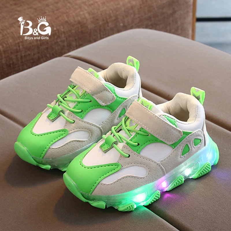 B &amp G Детский Светильник обувь ed дышащий светодиодный светильник для мальчиков