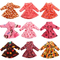 1 set long sleeve soft fur coat handmade clothes dresses grows outfit flannel coat for barbies doll dress for girls best gift