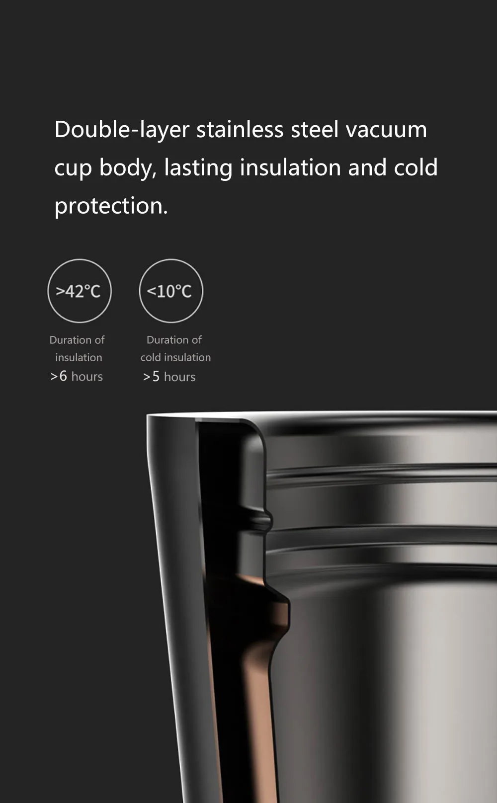 Xiaomi Кофе стакан чайник-термос Moka Смарт Кубок OLED Touch Температура Дисплей 430 мл Портативный Нержавеющая сталь Кофе чашки