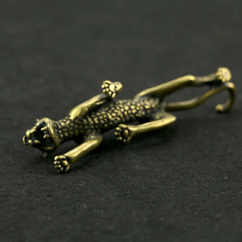 1X Винтаж Медь мини Гепард животных украшения маленькая статуя скульптура