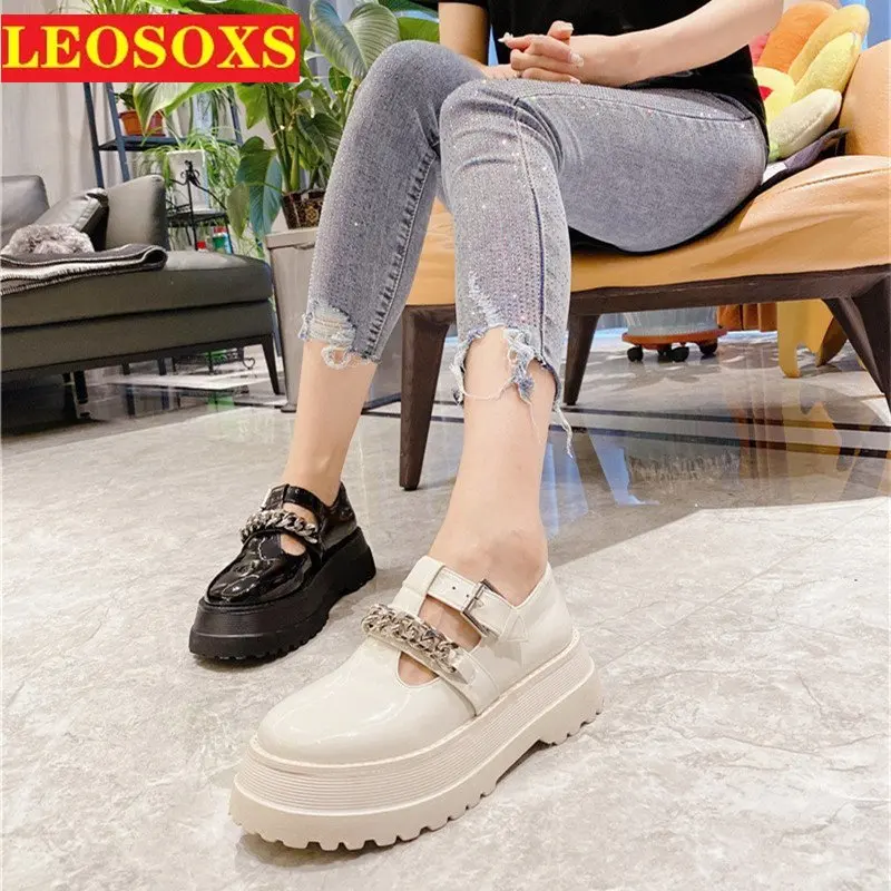 

Women's Low-top Shoes Comfortable Flat Shoes Fashion Chain Mary Jane Women's High Quality Round Top Party Shoes Casual Shoes