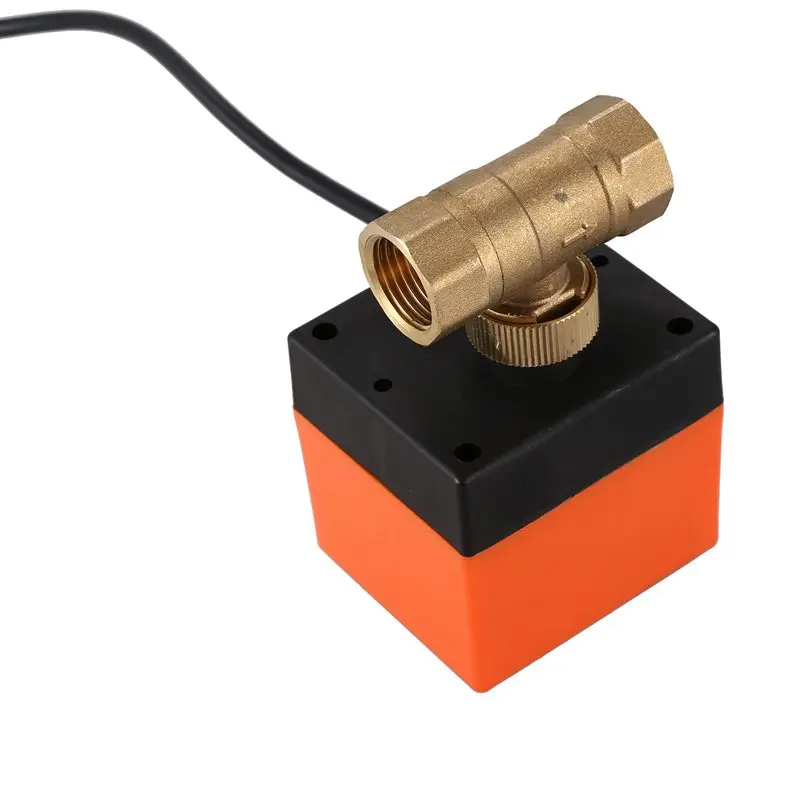 DN15-2 AC220V air conditioning floor heating micro-electric two-way ball valve three line two control electric | Строительство и