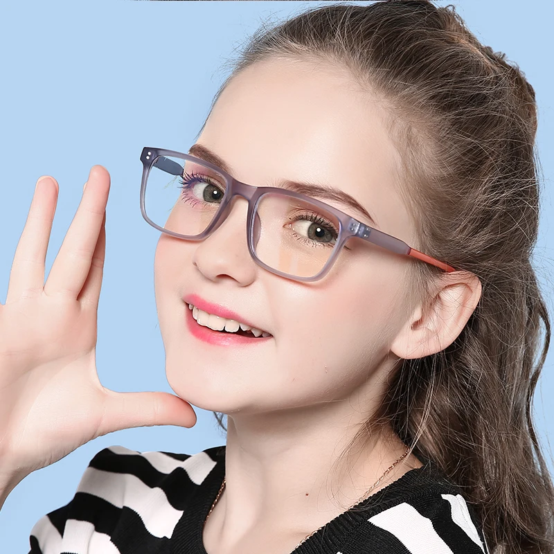 AIMISUV 2023 Anti Blue Light Blocking Glasses Kids Fashion Flexible TR90 Frame Gaming Computer Glasses Children Eyewear Girls